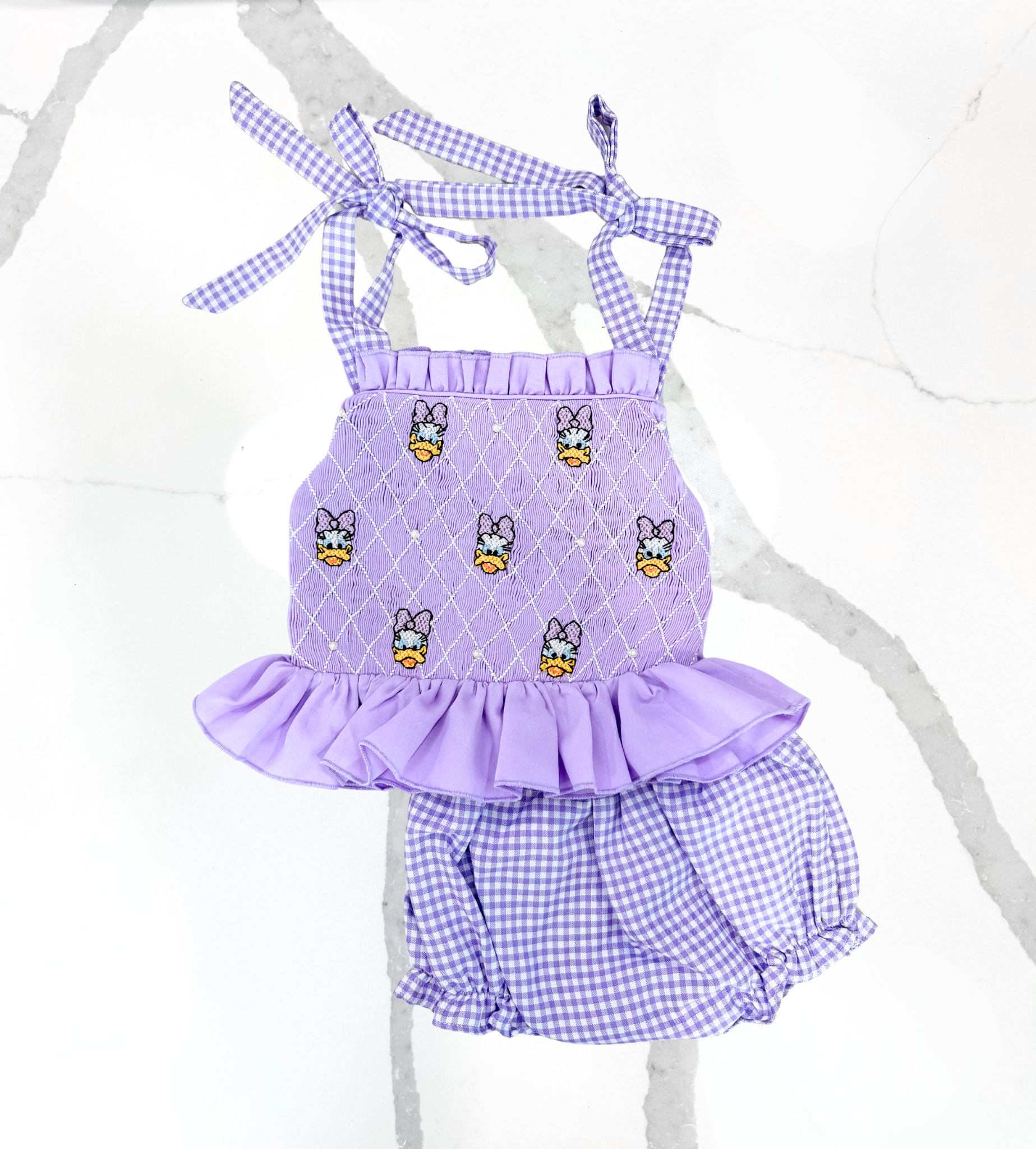 Smocked Daisy Bloomer Set Extras