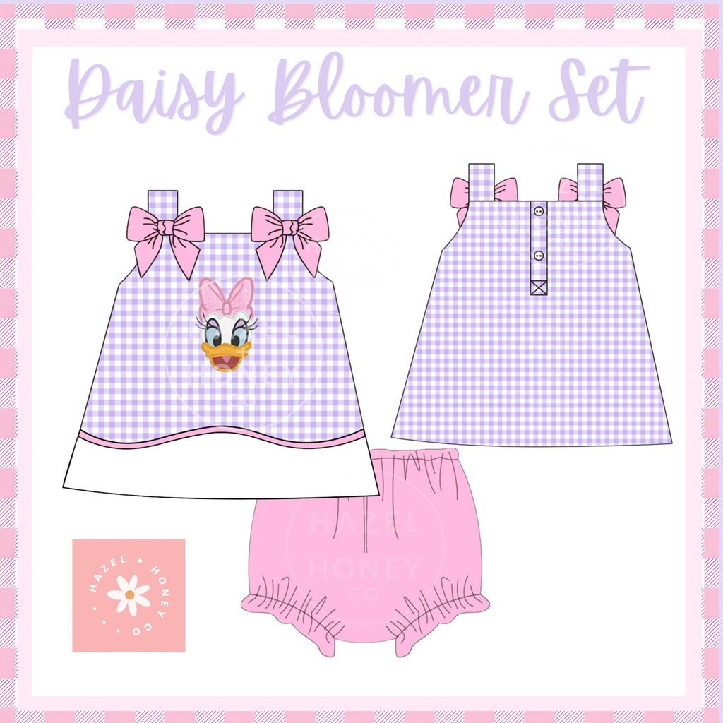 Daisy Gingham Bloomer Set Extras