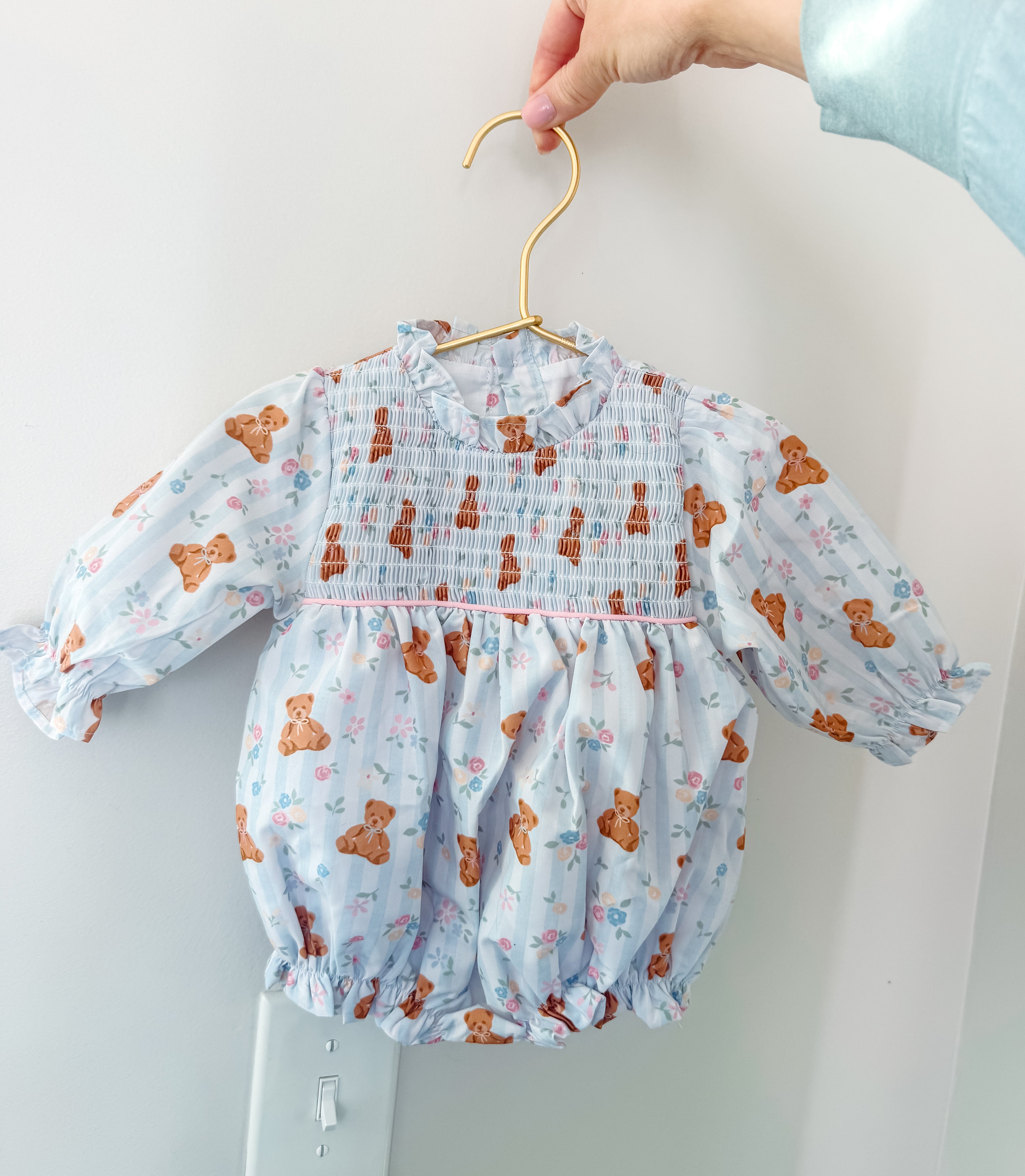Smocked Teddy Bubble
