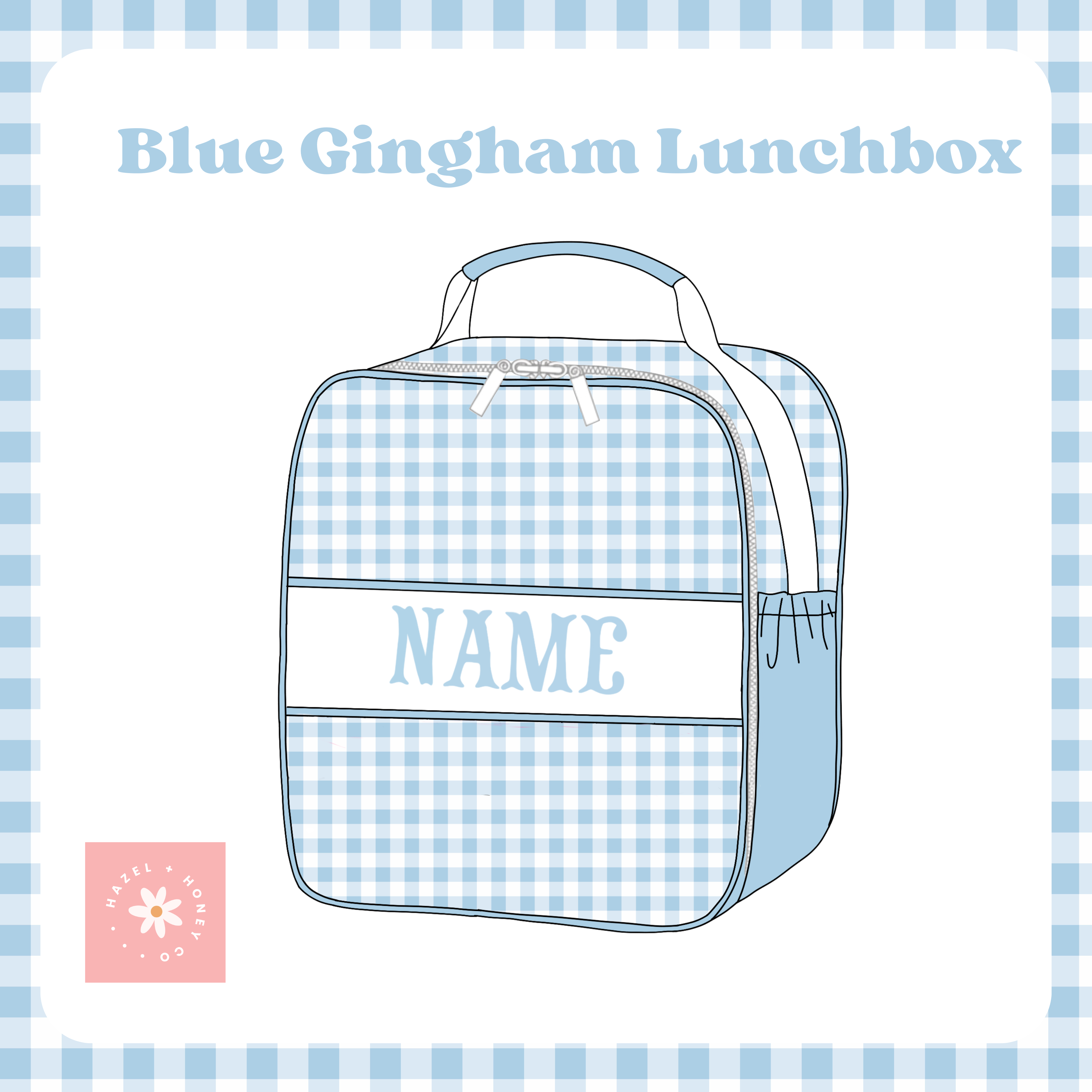 Blue Gingham Lunchbox (Pre-Order ETA November)