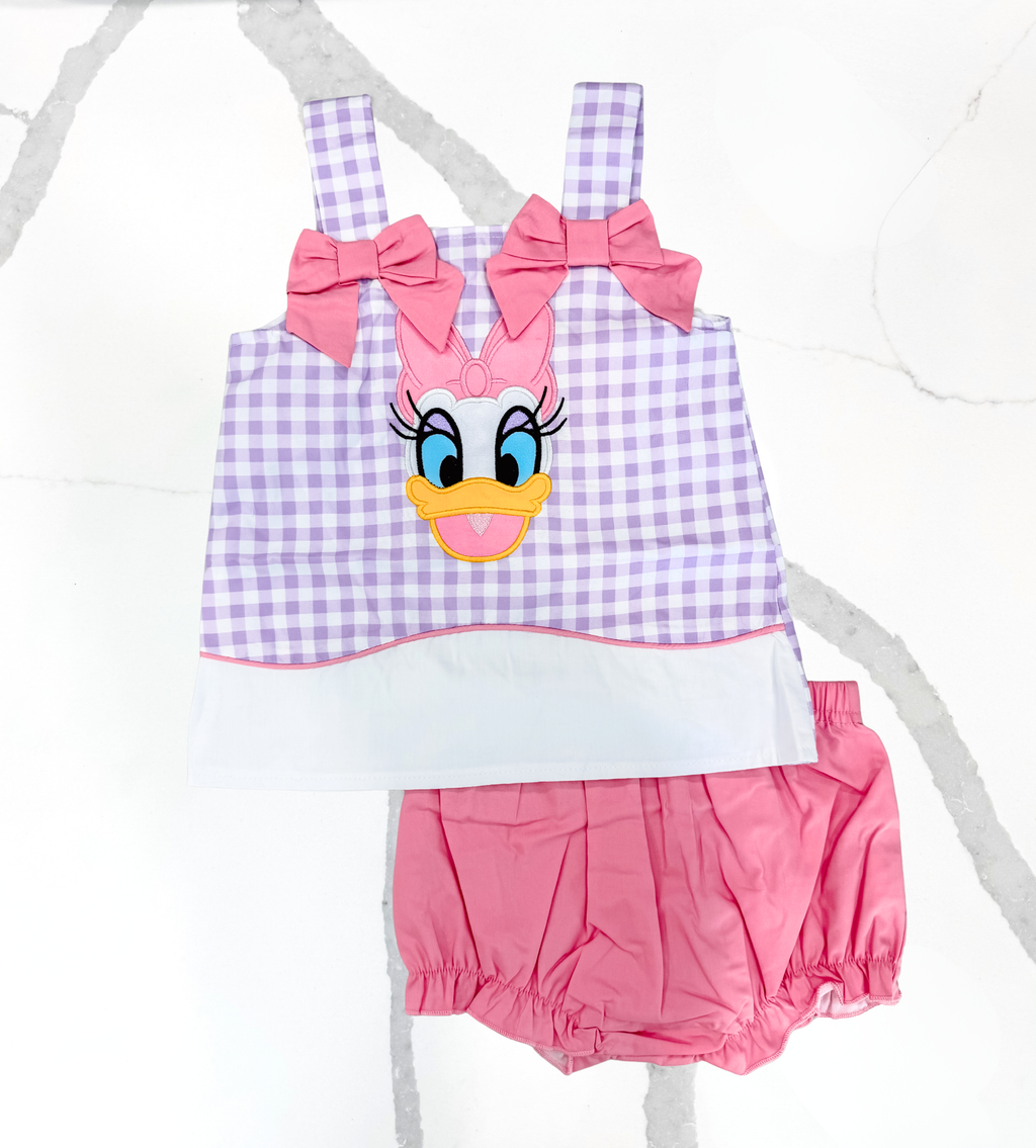 Daisy Gingham Bloomer Set Extras