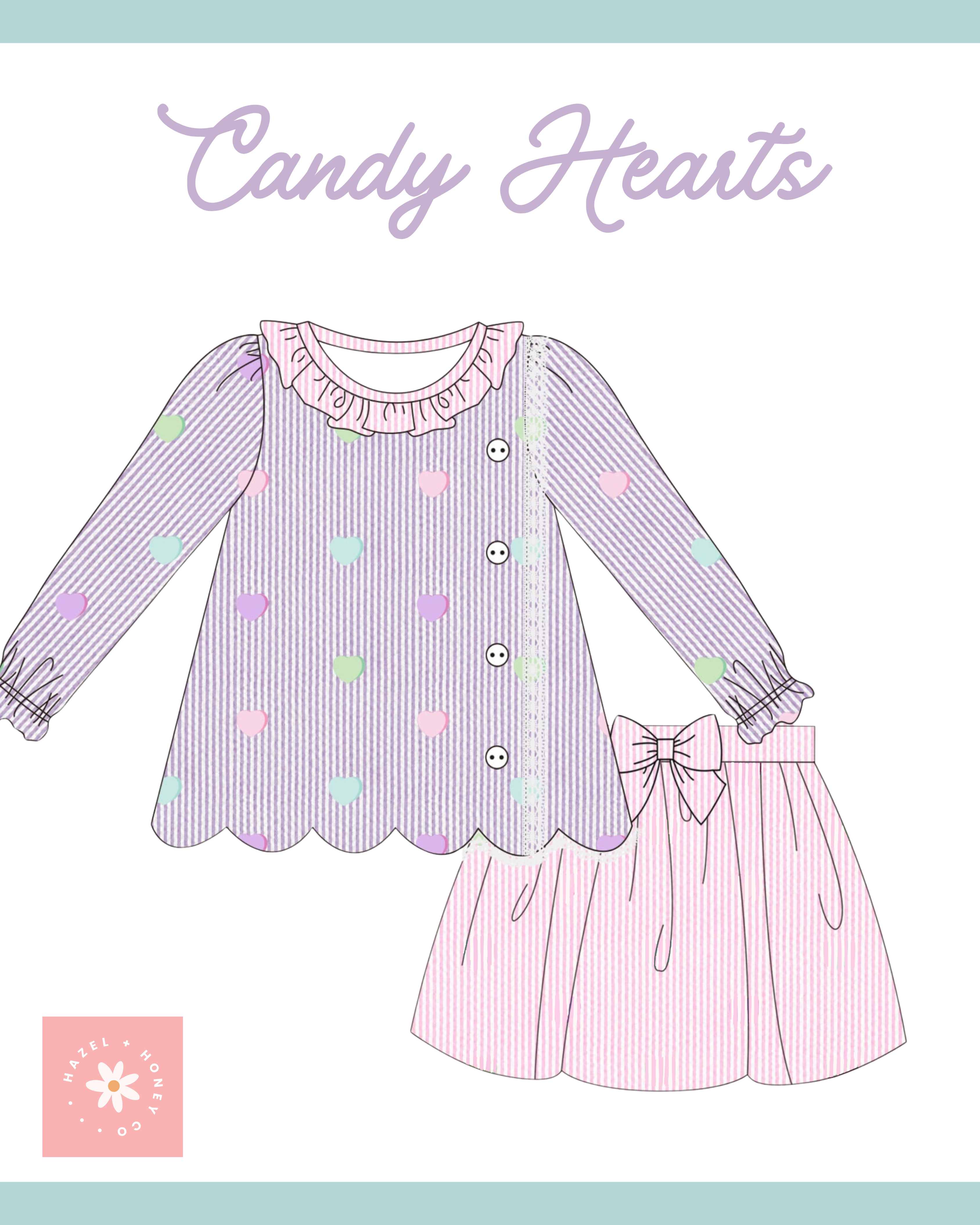 Candy Hearts Skort Set (Pre-Order ETA December)