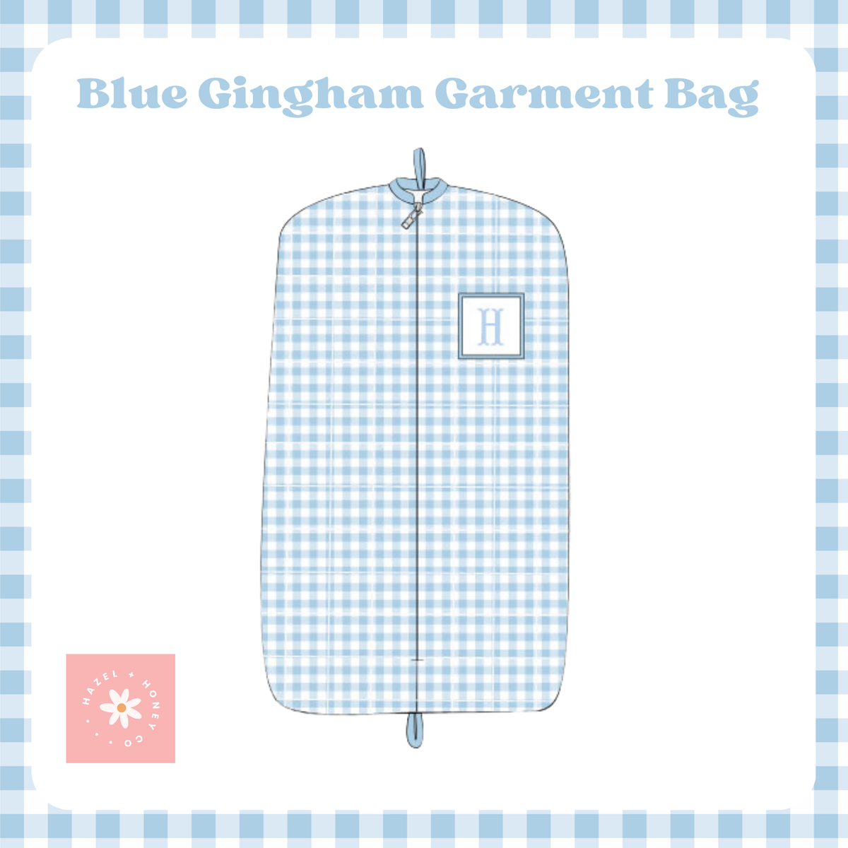 Blue Gingham Luggage (Pre-Order ETA March)