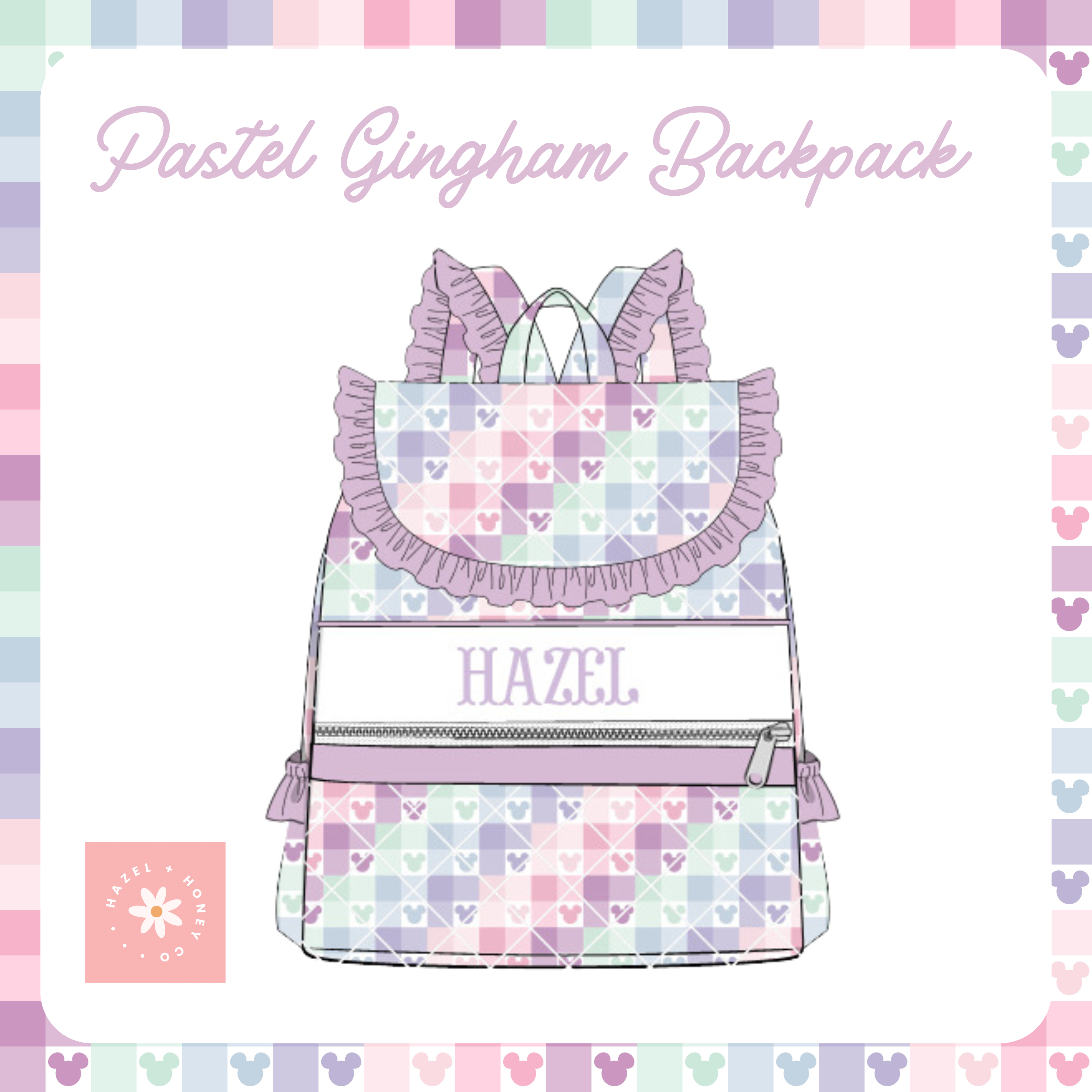 Pastel Gingham Backpack (Pre-Order ETA November)