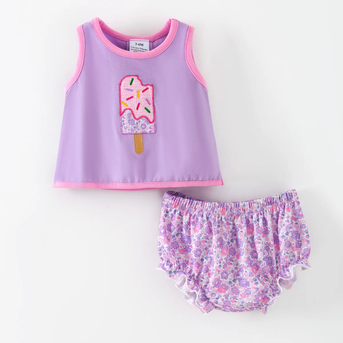 Popsicle Appliqué Bloomer Set