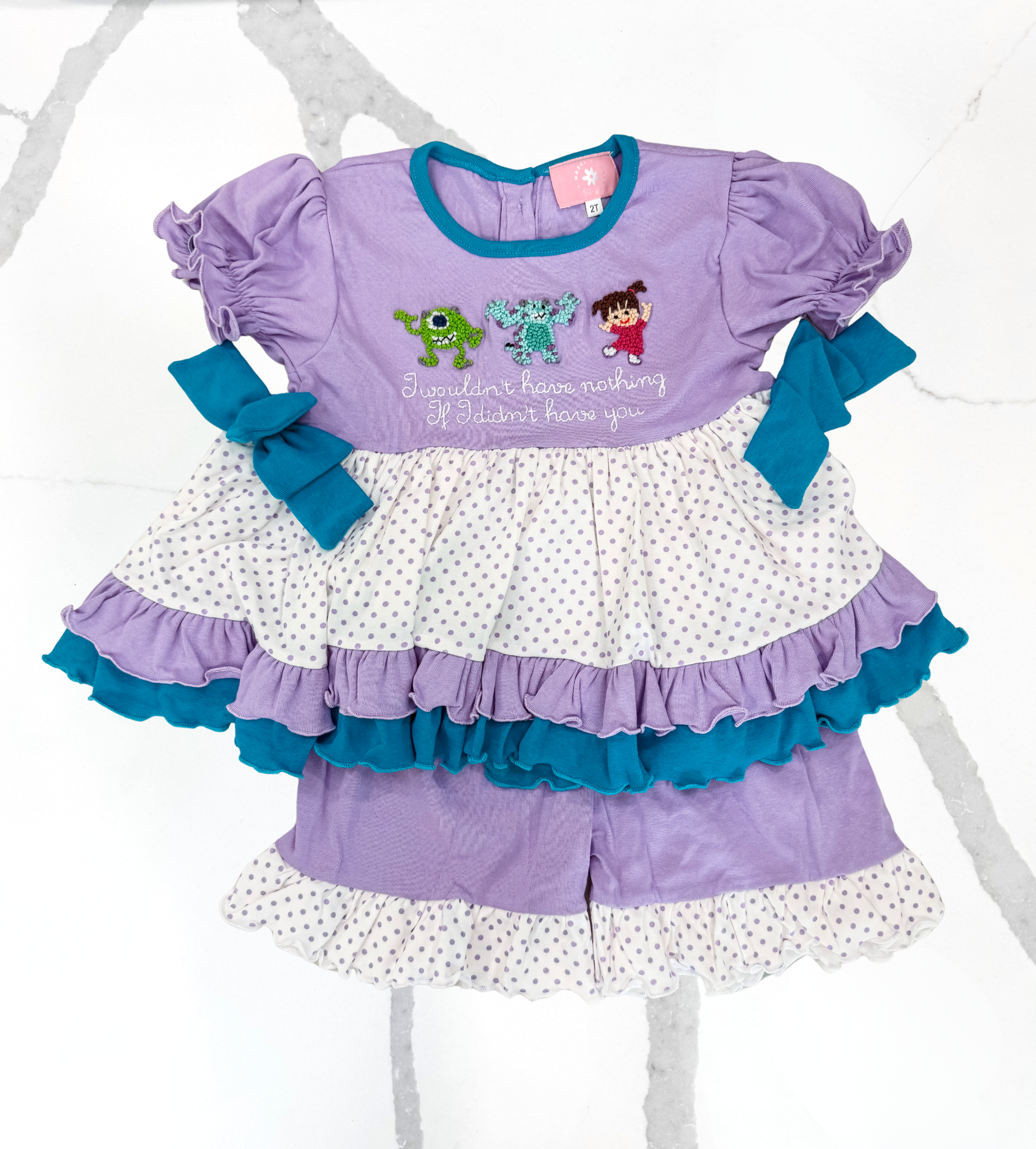Monsters French Knot Girls Set Extras
