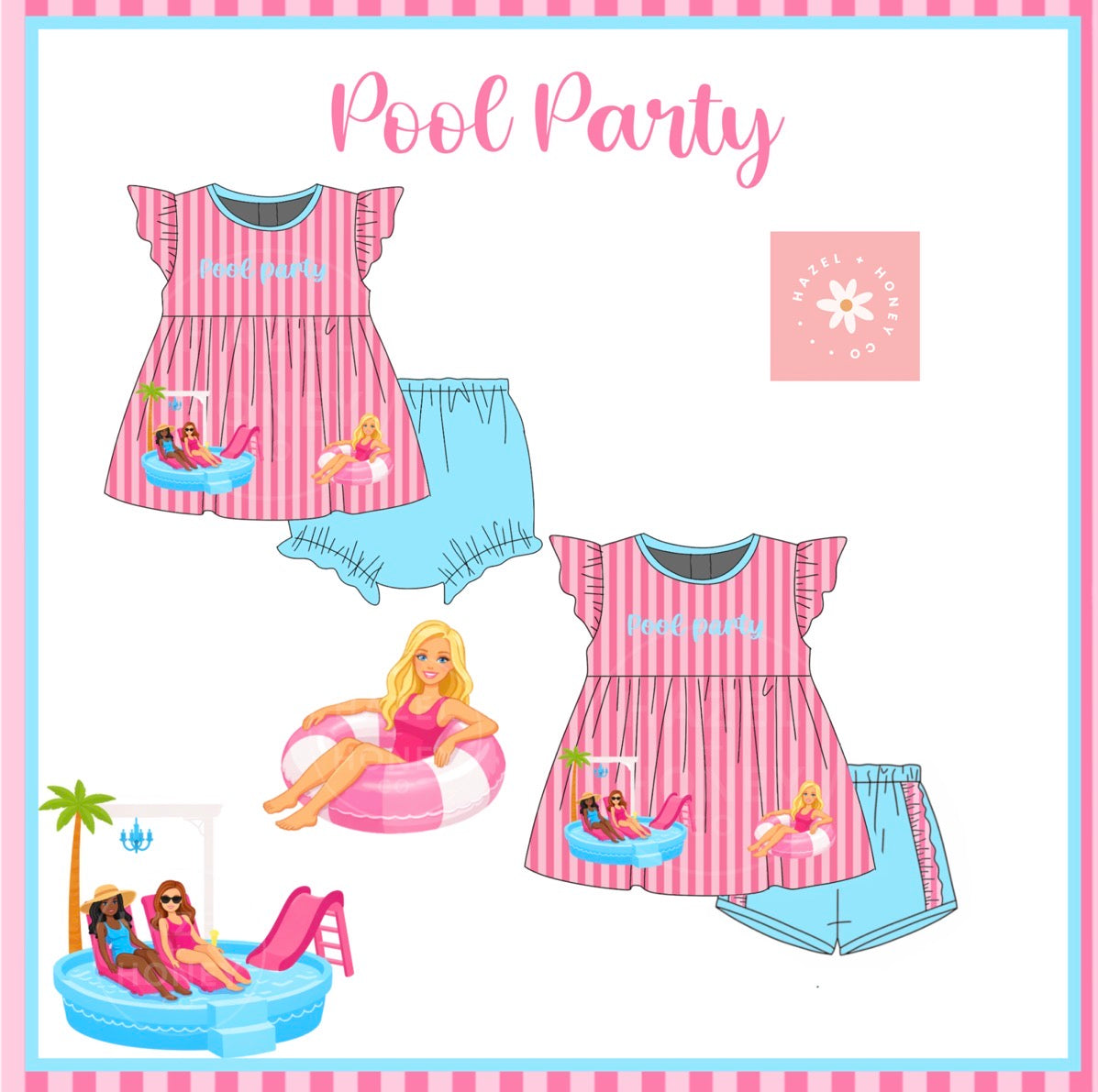 Pool Party Shorts Set (Pre-Order ETA June)