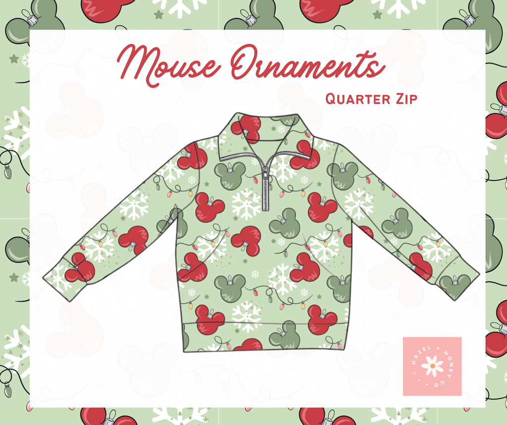 Mouse Ornaments Quarter Zip (Pre-Order ETA Mid October)