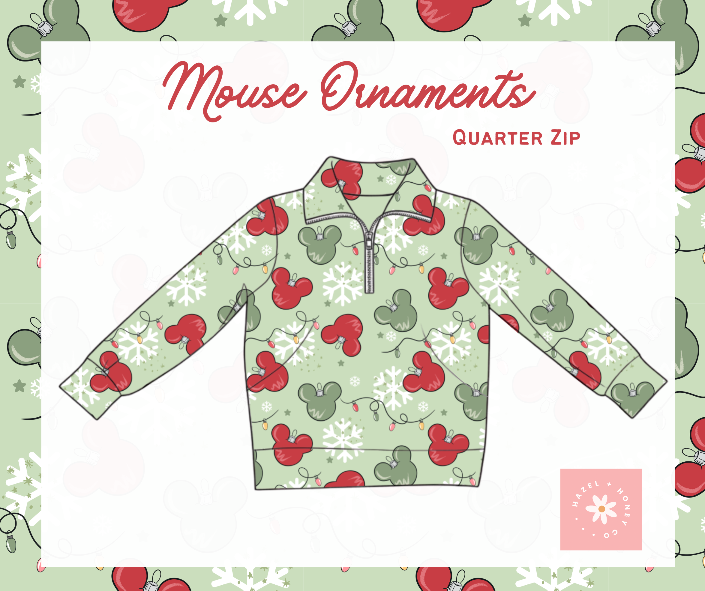 Mouse Ornaments Quarter Zip (Pre-Order ETA Mid October)