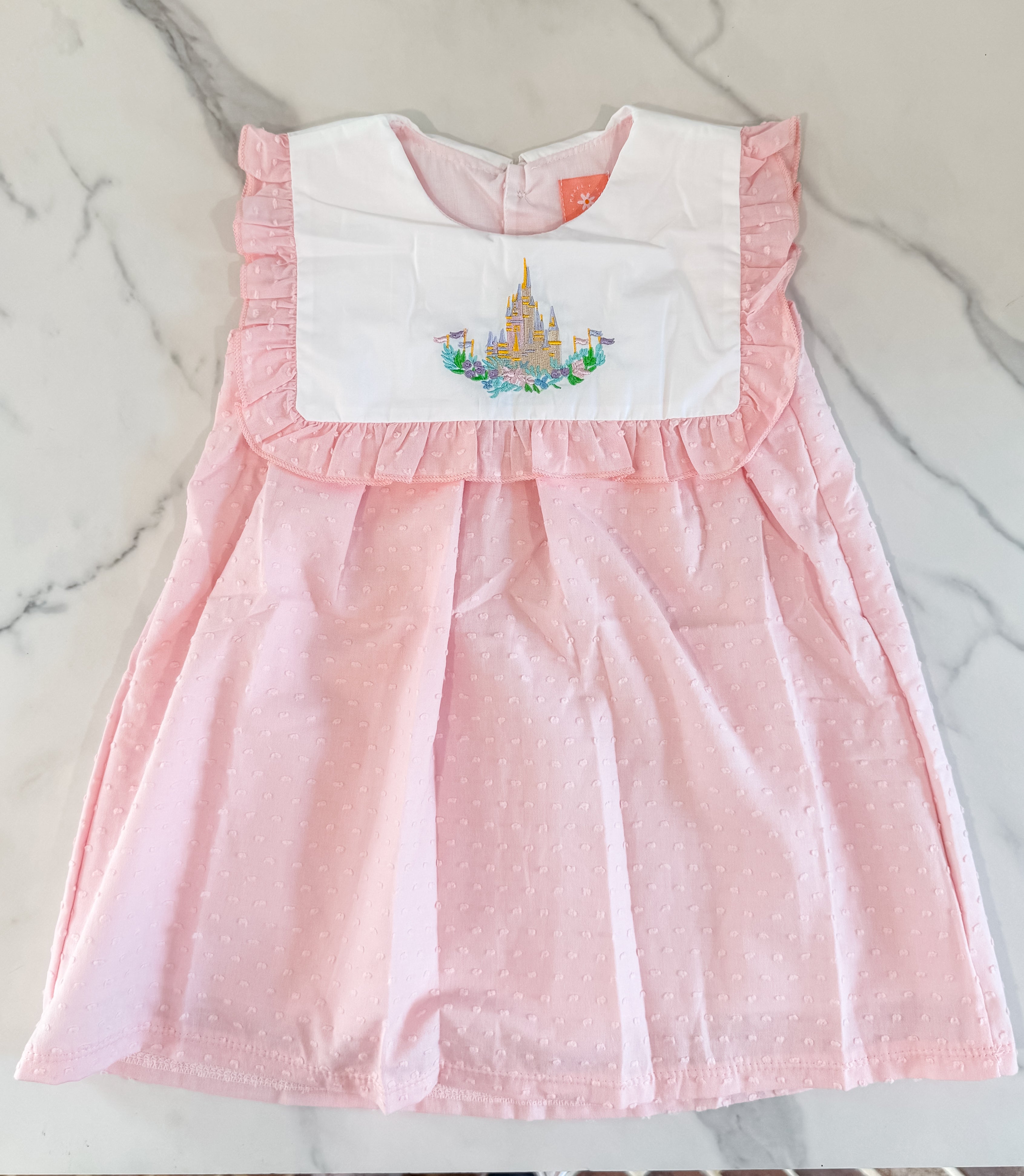 Floral Castle Embroidery Dress