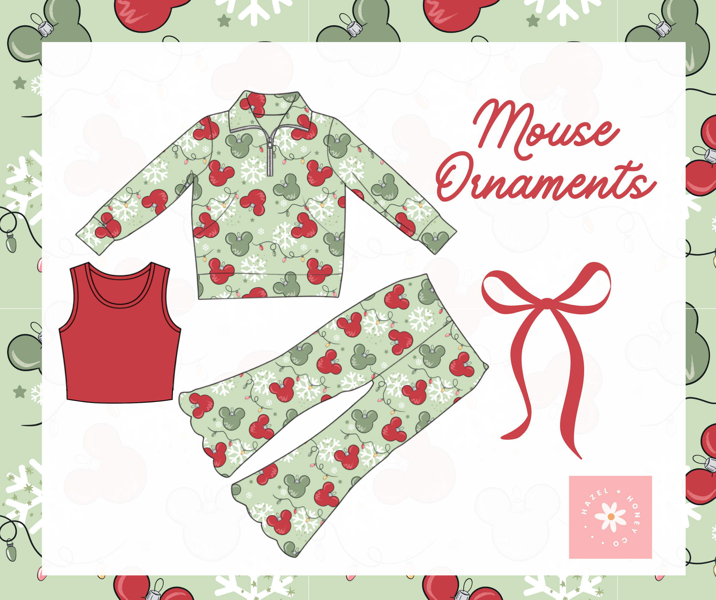 Mouse Ornaments 3 Piece Pants Set (Pre-Order ETA Mid October)