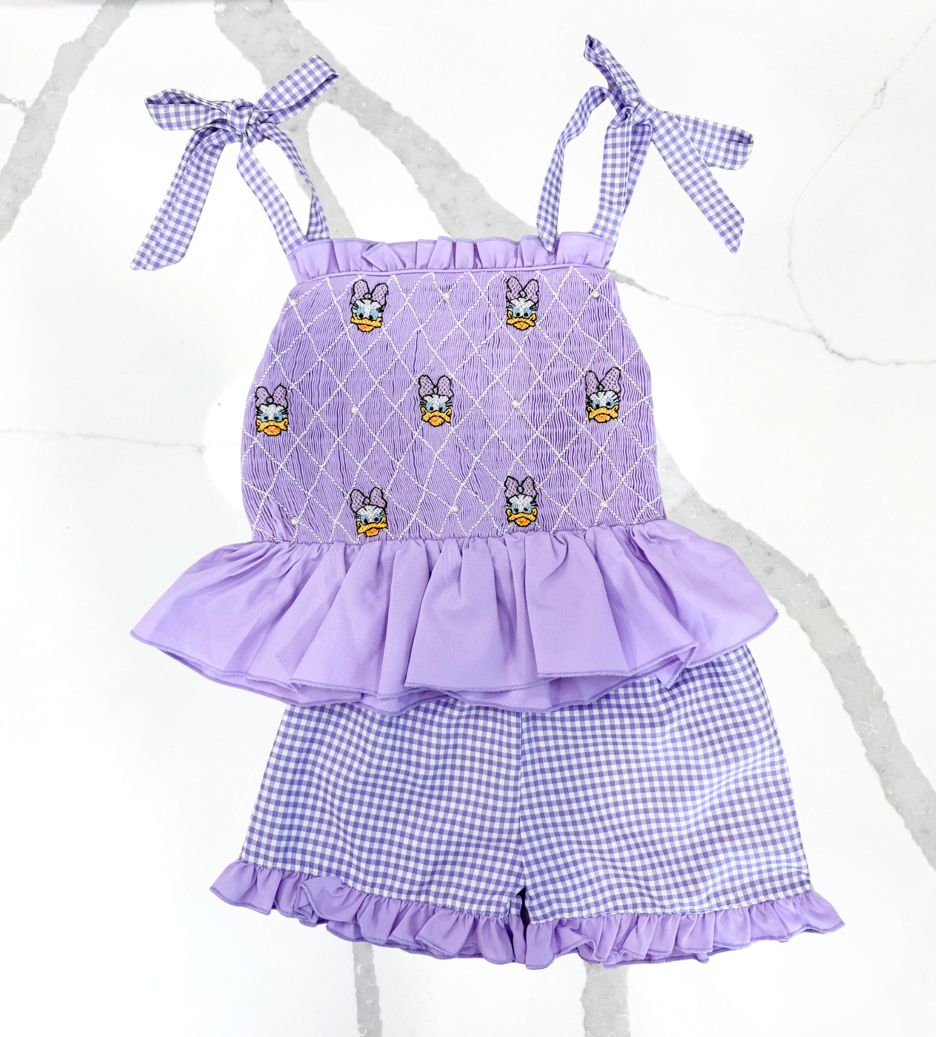Smocked Daisy Shorts Set Extras
