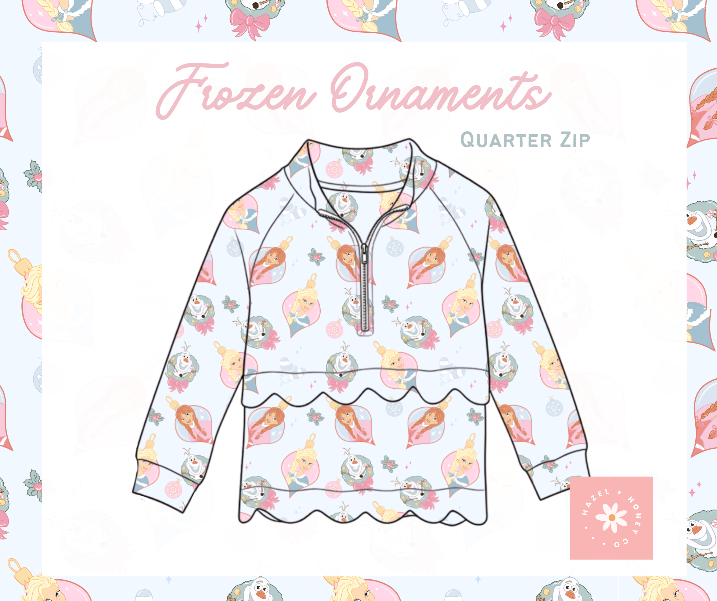 Frozen Ornaments Quarter Zip (Pre-Order ETA Mid October)