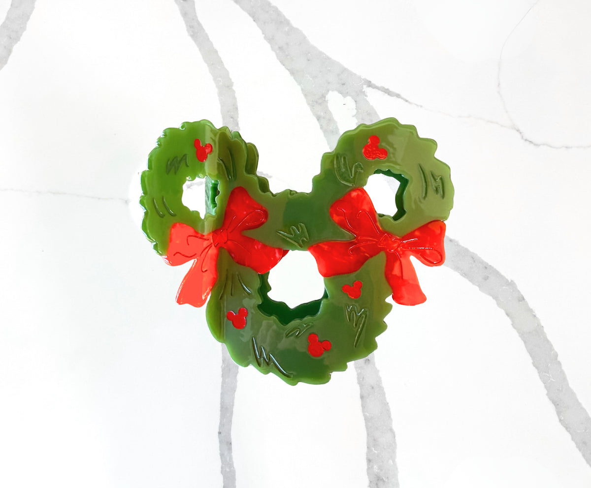 Mouse Wreath Claw Clip