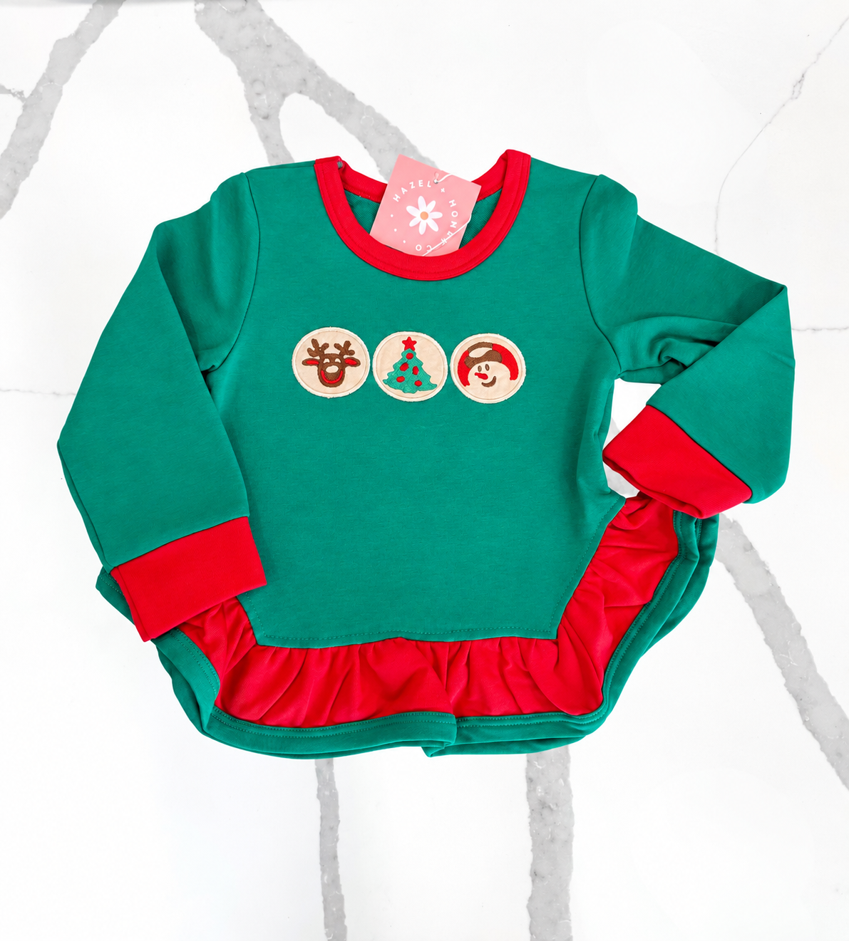 Christmas Cookies Ruffle Sweatshirt Extras