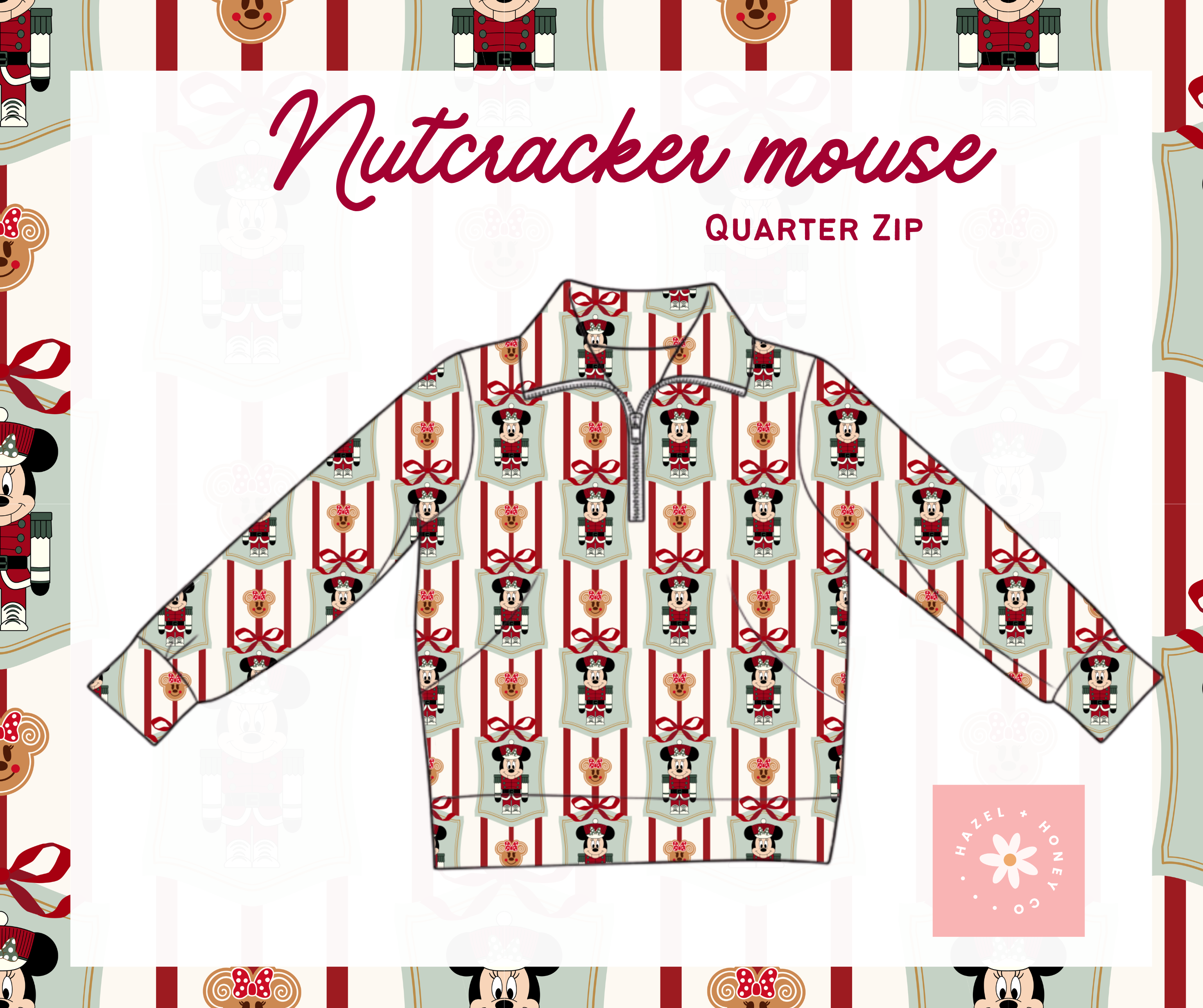 Nutcracker Mouse Quarter Zip (Pre-Order ETA Early September)