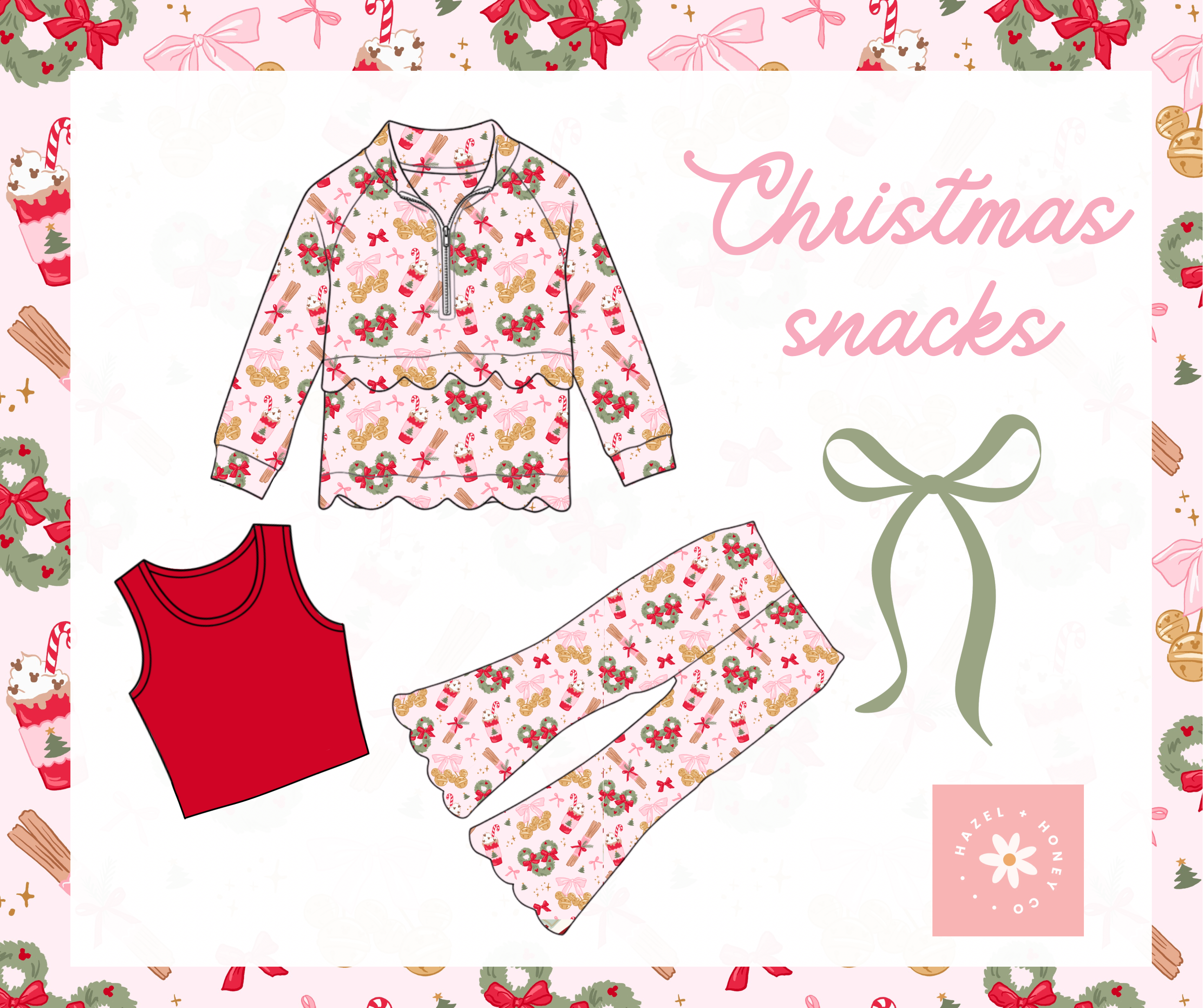 Christmas Snacks 3 Piece Pants Set (Pre-Order ETA Early September)
