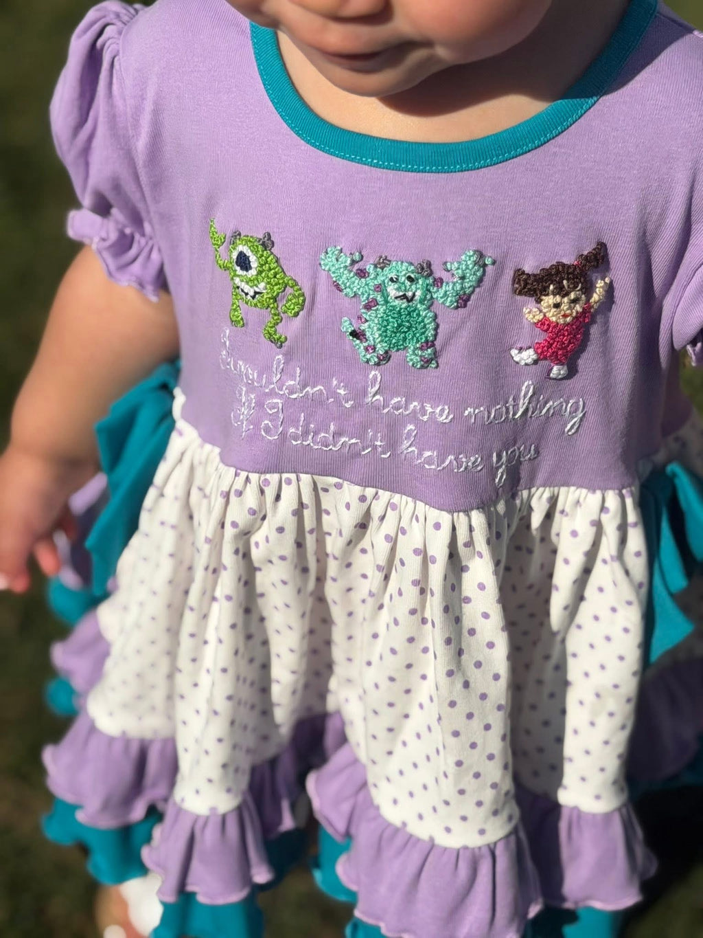 Monsters French Knot Girls Set Extras