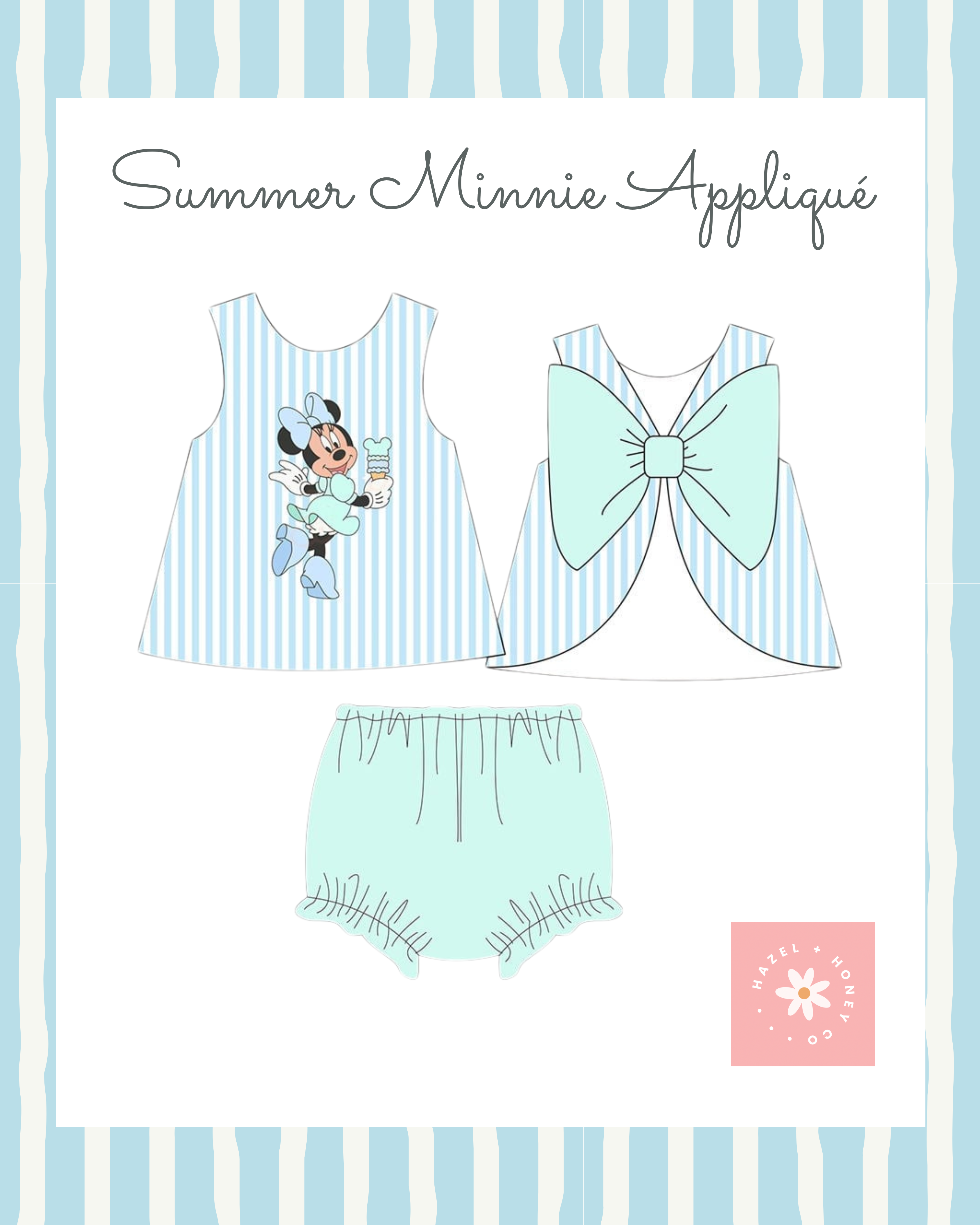 Ice Cream Minnie Bloomer Set Extras