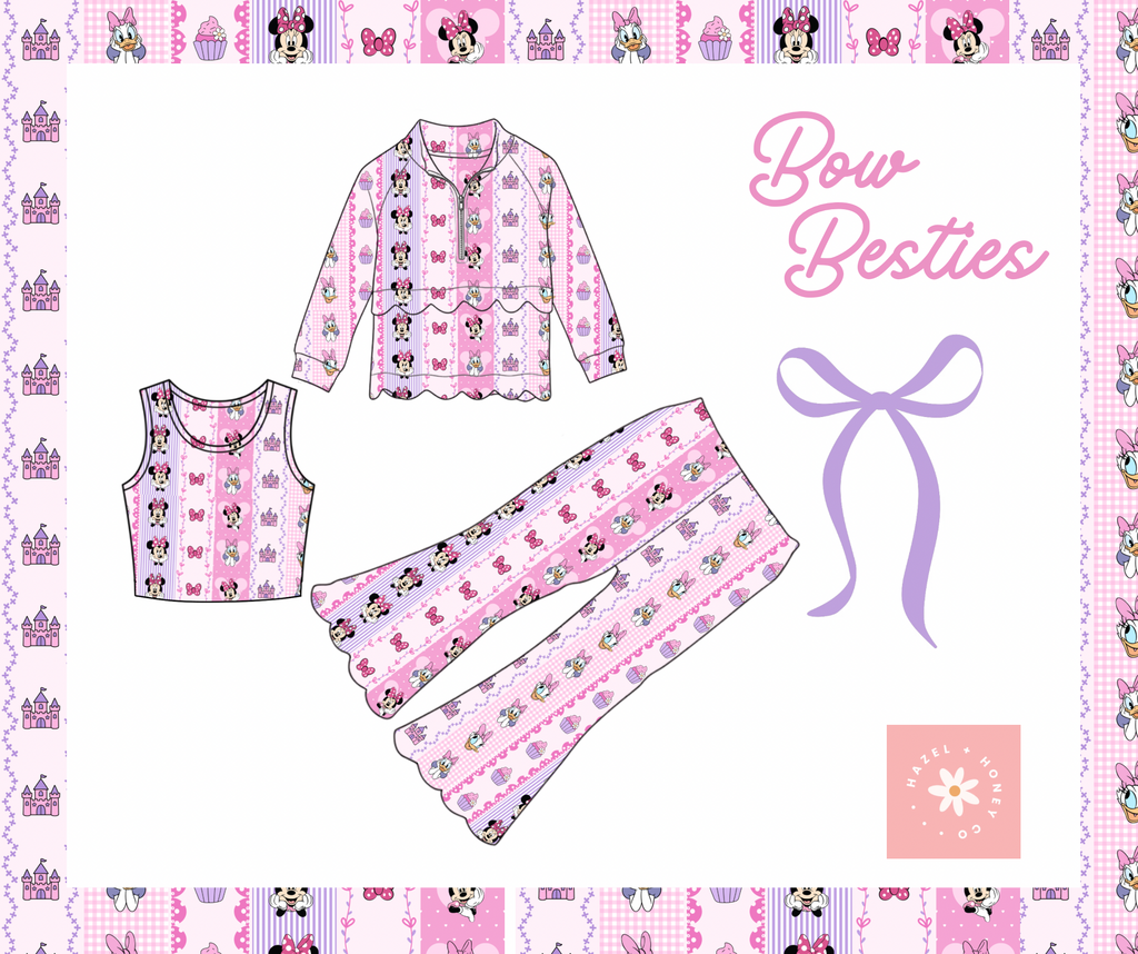 Bow Besties 3 Pc Piece Pants Set (Pre-Order ETA Mid November)